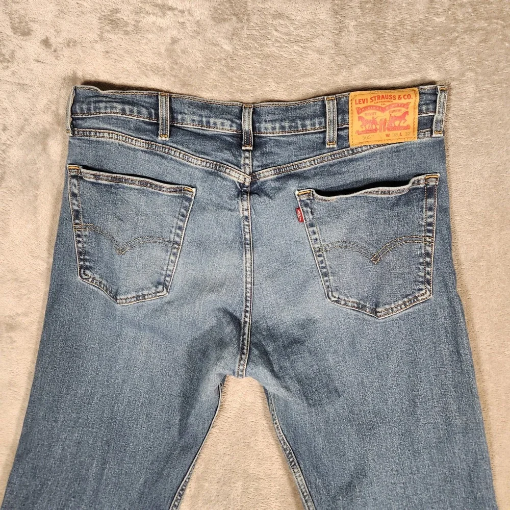 Levi's 505 Jeans Men's 38X32 Blue‎ Excellent Straight Leg  Regular Fit Denim